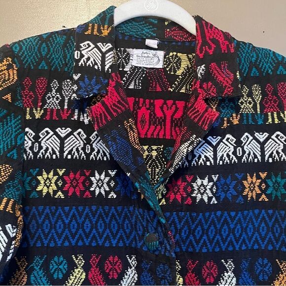 Aries Guatemala Hand Woven Cultural Fast Colors Blazer Jacket - Picture 10 of 10